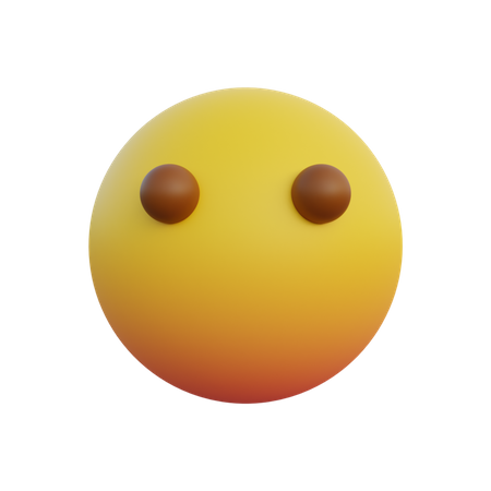 Blank face emoticon  3D Emoji