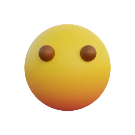 Blank face emoticon  3D Emoji