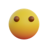 blank face emoji 3d logo