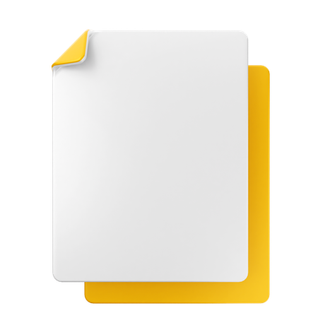 空白ファイル  3D Icon