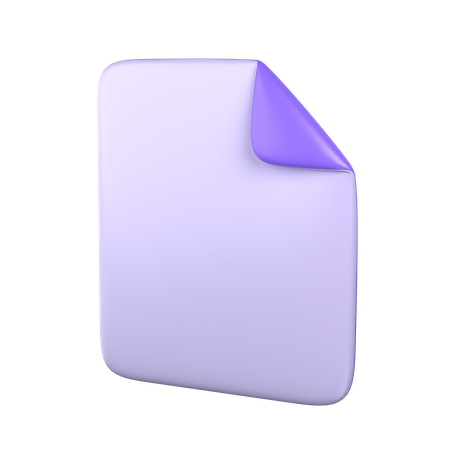 Blank File  3D Icon