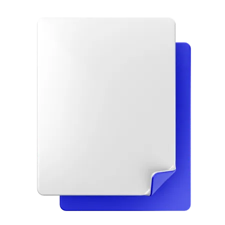 Blank File  3D Icon