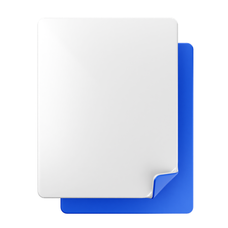 Blank File  3D Icon