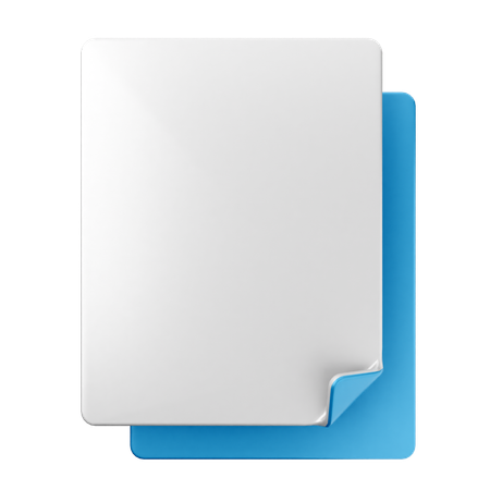 Blank File  3D Icon