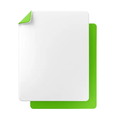 Blank File  3D Icon