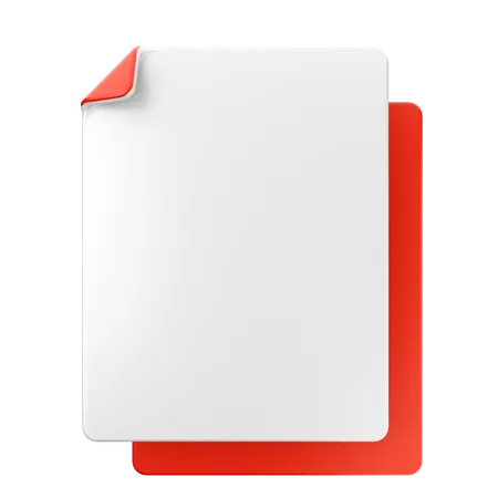 Blank File  3D Icon