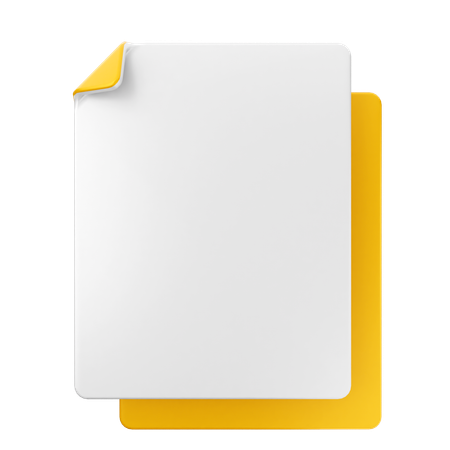 Blank File  3D Icon