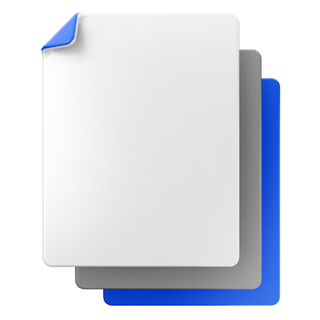 Blank File  3D Icon