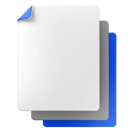 Blank File  3D Icon