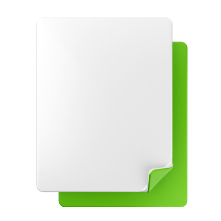 Blank File  3D Icon