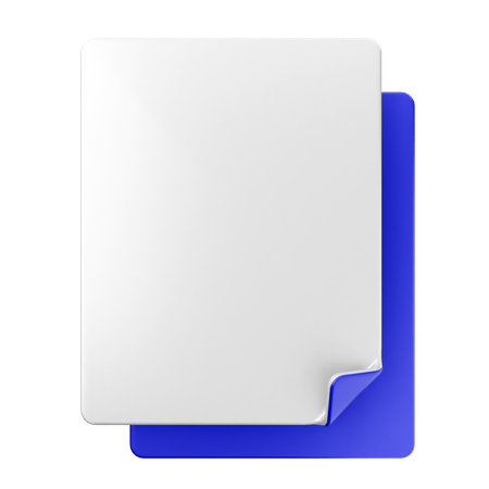 Blank File  3D Icon