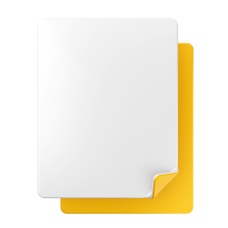 Blank File  3D Icon