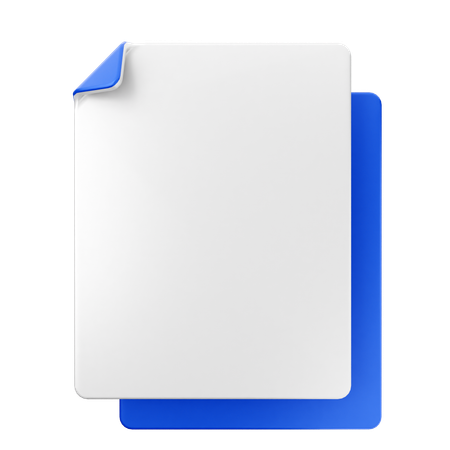 Blank File  3D Icon