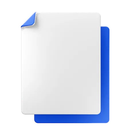 Blank File  3D Icon