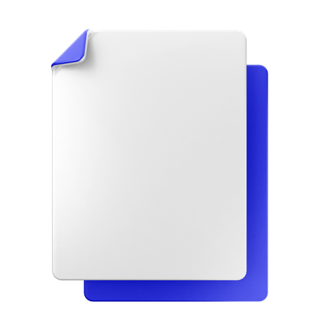 Blank File  3D Icon