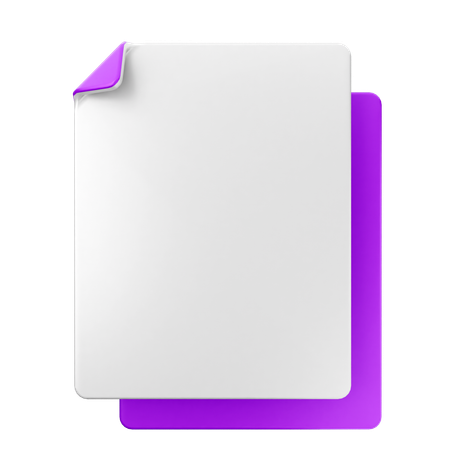 Blank File  3D Icon