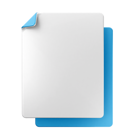 Blank File  3D Icon