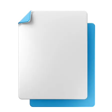 Blank File  3D Icon