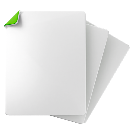 Blank File  3D Icon