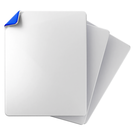 Blank File  3D Icon