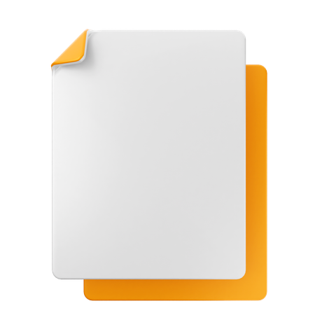 Blank File  3D Icon