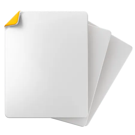 Blank File  3D Icon