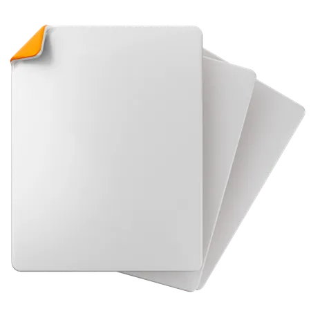 Blank File  3D Icon