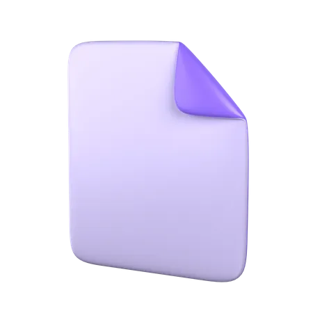 Blank File  3D Icon