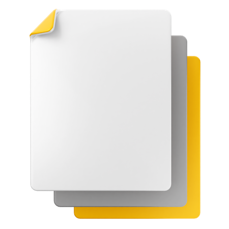空白ファイル  3D Icon