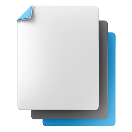 空白ファイル  3D Icon
