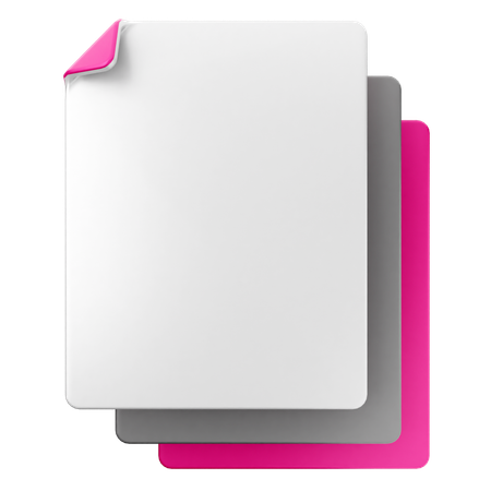 空白ファイル  3D Icon