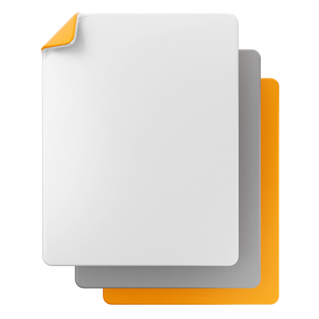 空白ファイル  3D Icon