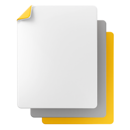 Blank Files  3D Icon