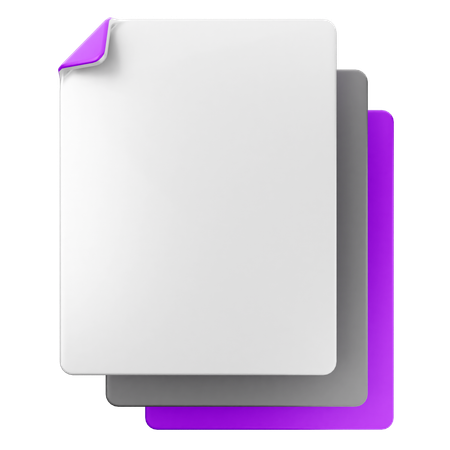 Blank Files  3D Icon