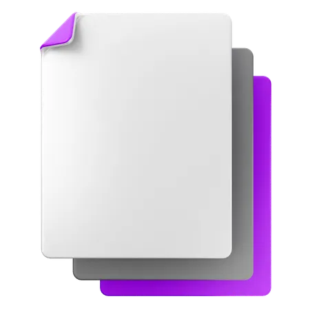 Blank Files  3D Icon