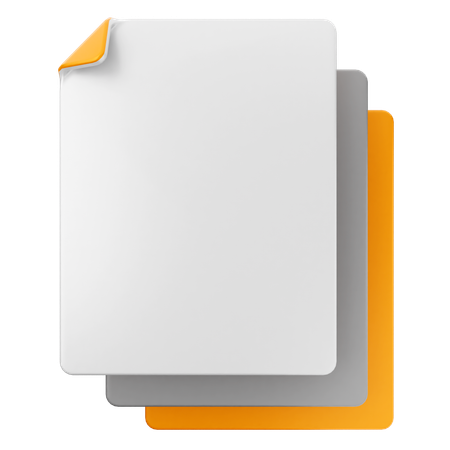 Blank Files  3D Icon