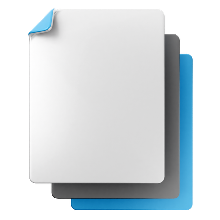 Blank Files  3D Icon