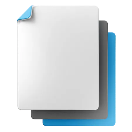 Blank Files  3D Icon