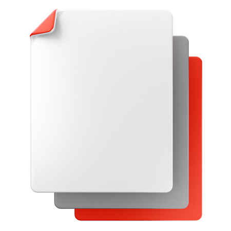 Blank Files  3D Icon