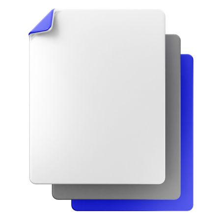 Blank Files  3D Icon