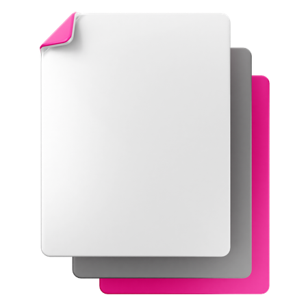 Blank Files  3D Icon