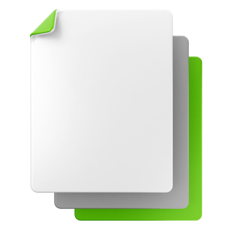 Blank Files  3D Icon