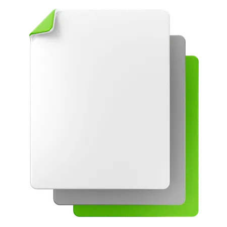 Blank Files  3D Icon