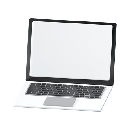 Blank laptop  3D Illustration