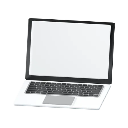 Blank laptop  3D Illustration