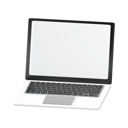 Blank laptop 3D Illustration