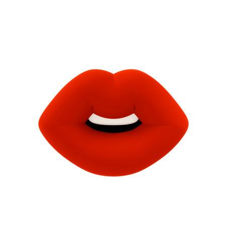 텅 빈 입술  3D Icon