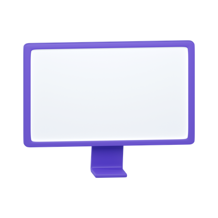 Blank monitor  3D Illustration