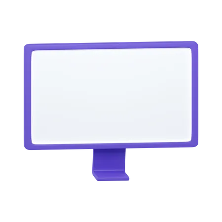 Blank monitor  3D Illustration