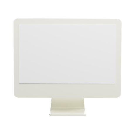 Blank monitor  3D Illustration